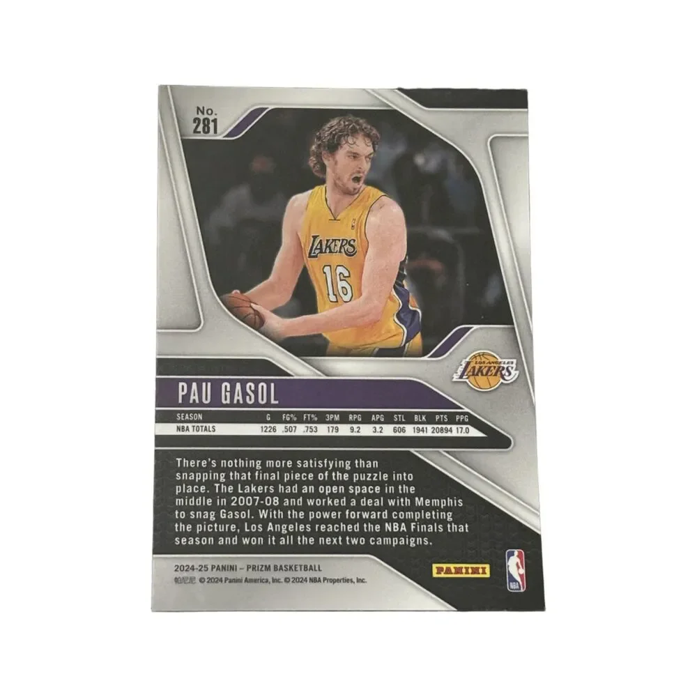 2024-25 Panini Prizm Pau Gasol /225 Los Angeles Lakers